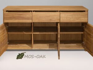Тумба Лозанна-3 из массива дуба (3 двери + 3 ящика)